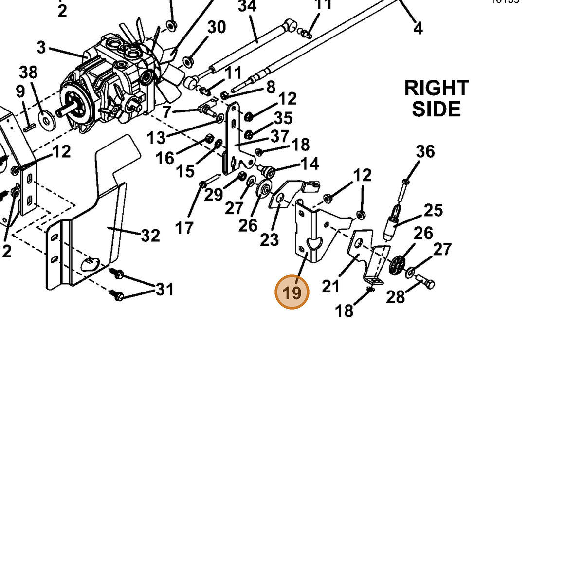 Grasshopper part 724956 — IPL diagram snippet (6x zoom, amber highlight)