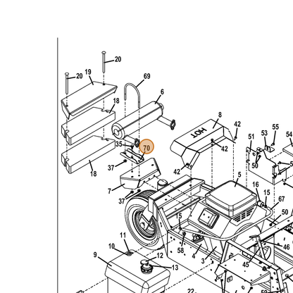 Grasshopper part 724971 — IPL diagram snippet (6x zoom, amber highlight)
