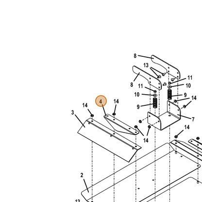 Grasshopper part 724972 — IPL diagram snippet (6x zoom, amber highlight)