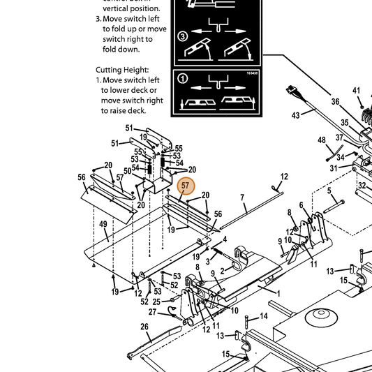 Grasshopper part 724974 — IPL diagram snippet (6x zoom, amber highlight)