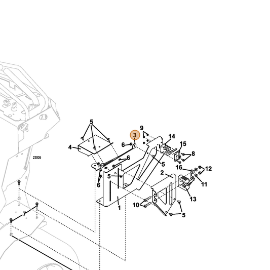 Grasshopper part 724992 — IPL diagram snippet (6x zoom, amber highlight)