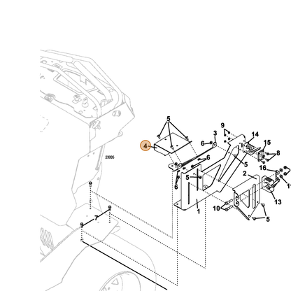 Grasshopper part 724993 — IPL diagram snippet (6x zoom, amber highlight)
