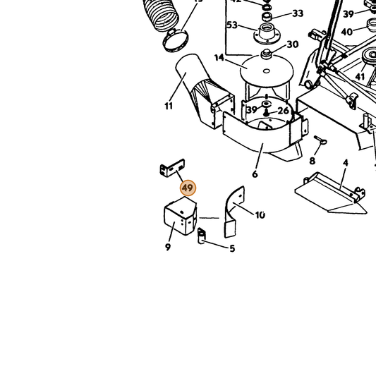Grasshopper part 725066 — IPL diagram snippet (6x zoom, amber highlight)