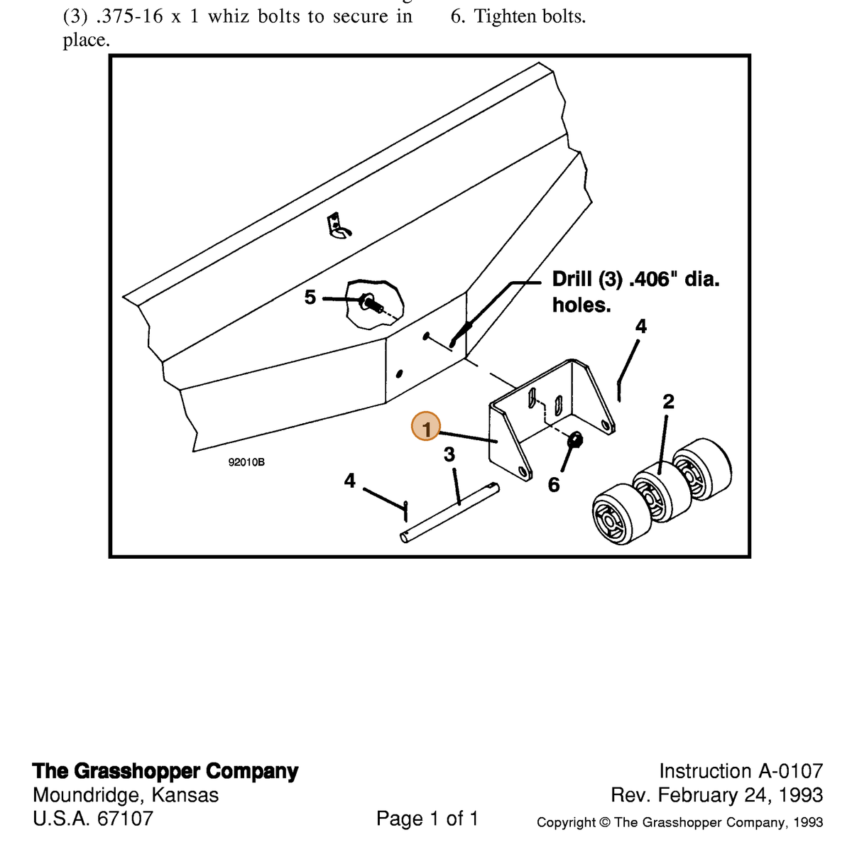 Grasshopper part 725184 — IPL diagram snippet (6x zoom, amber highlight)