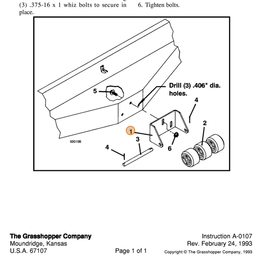Grasshopper part 725184 — IPL diagram snippet (6x zoom, amber highlight)