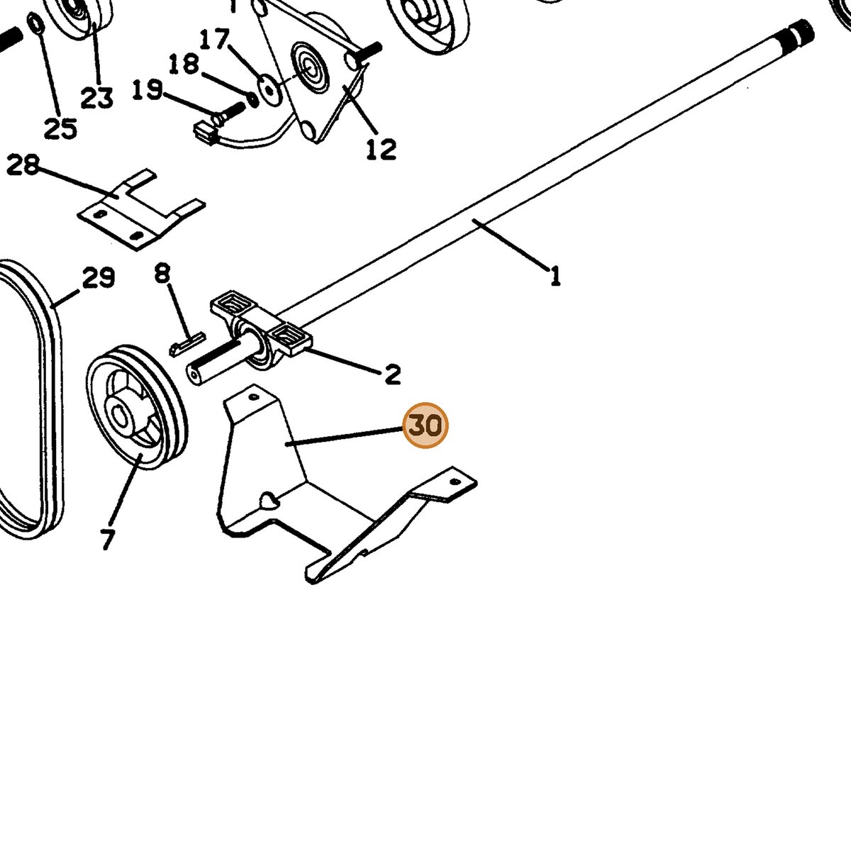 Grasshopper part 725272 — IPL diagram snippet (6x zoom, amber highlight)