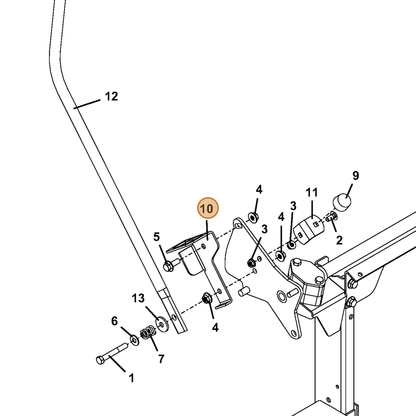 Grasshopper part 725361 — IPL diagram snippet (6x zoom, amber highlight)