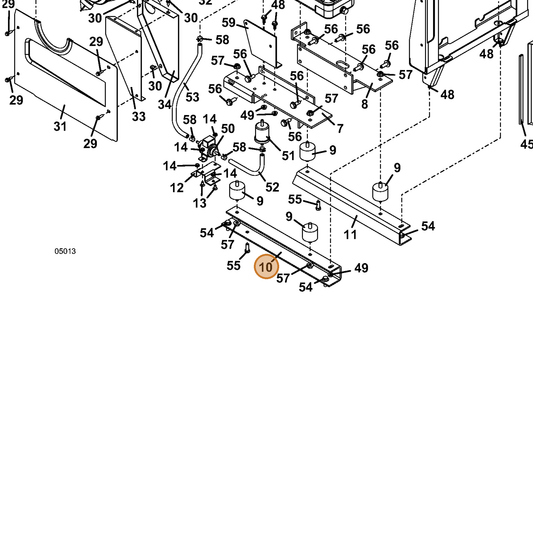 Grasshopper part 725388 — IPL diagram snippet (6x zoom, amber highlight)