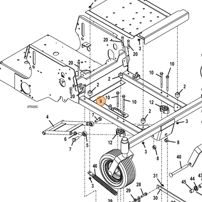 Grasshopper part 725464 — IPL diagram snippet (6x zoom, amber highlight)