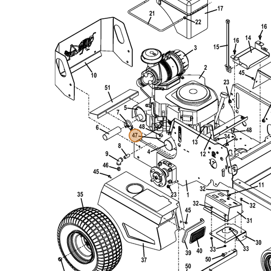 Grasshopper part 725479 — IPL diagram snippet (6x zoom, amber highlight)