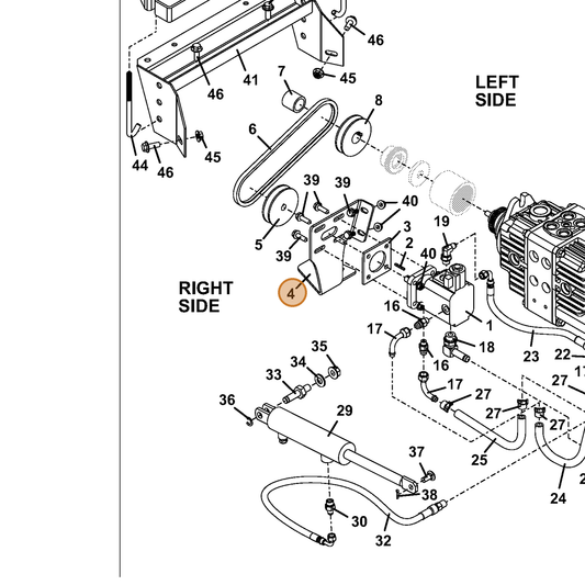 Grasshopper part 725504 — IPL diagram snippet (6x zoom, amber highlight)