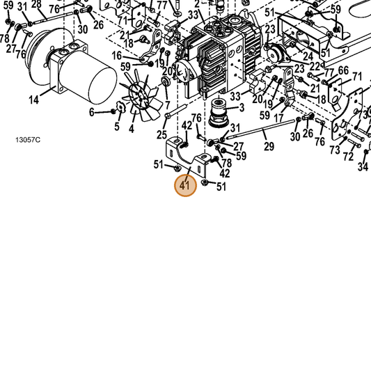 Grasshopper part 725522 — IPL diagram snippet (6x zoom, amber highlight)