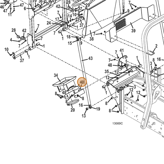 Grasshopper part 725694 — IPL diagram snippet (6x zoom, amber highlight)