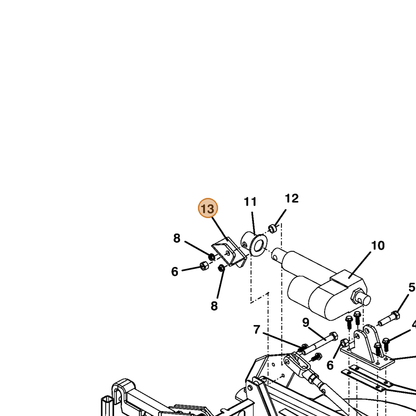 Grasshopper part 726027 — IPL diagram snippet (6x zoom, amber highlight)