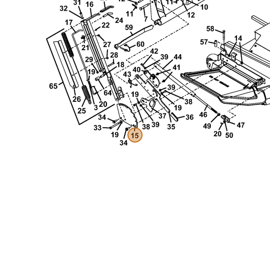 Grasshopper part 726036 — IPL diagram snippet (6x zoom, amber highlight)