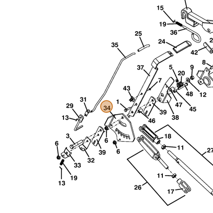 Grasshopper part 726094 — IPL diagram snippet (6x zoom, amber highlight)