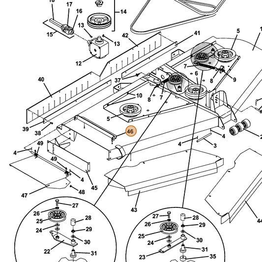 Grasshopper part 726121 — IPL diagram snippet (6x zoom, amber highlight)