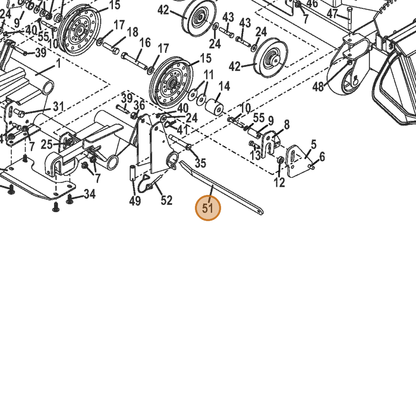 Grasshopper part 726122 — IPL diagram snippet (6x zoom, amber highlight)