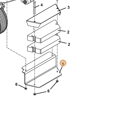 Grasshopper part 726290 — IPL diagram snippet (6x zoom, amber highlight)