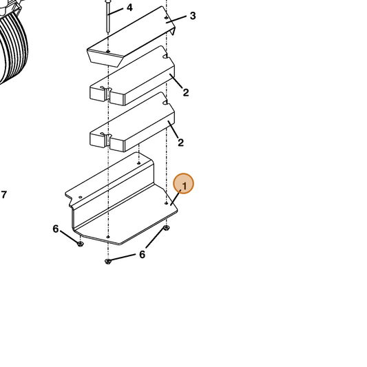 Grasshopper part 726292 — IPL diagram snippet (6x zoom, amber highlight)