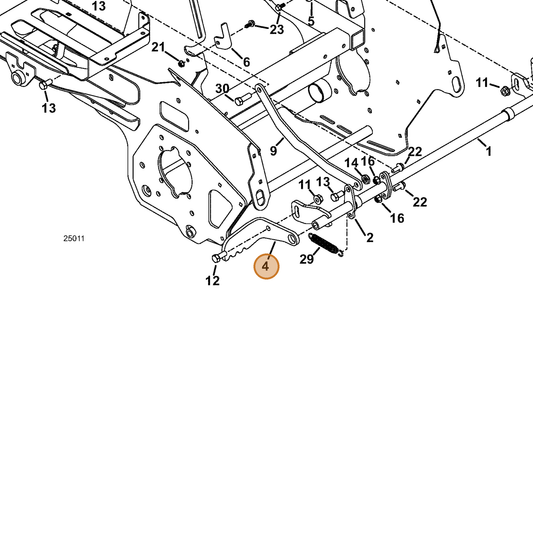 Grasshopper part 727713 — IPL diagram snippet (6x zoom, amber highlight)
