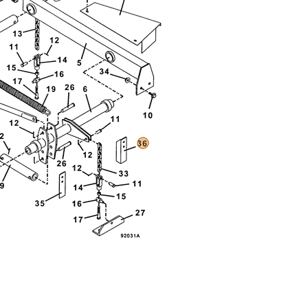 Grasshopper part 729030 — IPL diagram snippet (6x zoom, amber highlight)