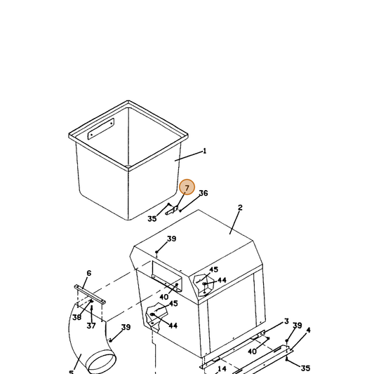 Grasshopper part 729040 — IPL diagram snippet (6x zoom, amber highlight)