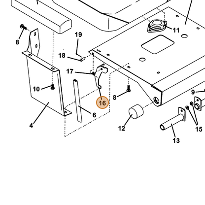 Grasshopper part 729063 — IPL diagram snippet (6x zoom, amber highlight)