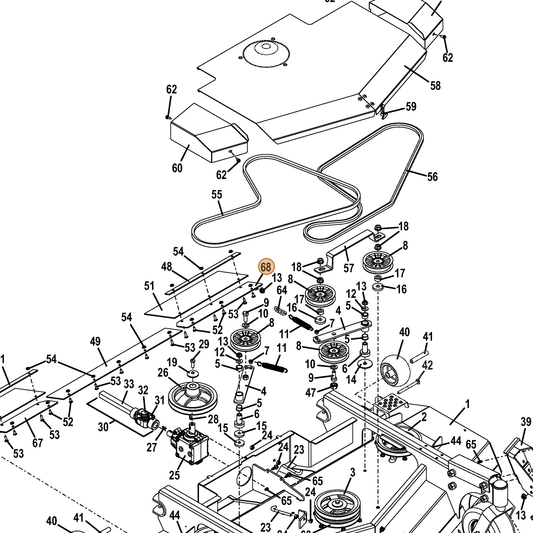Grasshopper part 729111 — IPL diagram snippet (6x zoom, amber highlight)