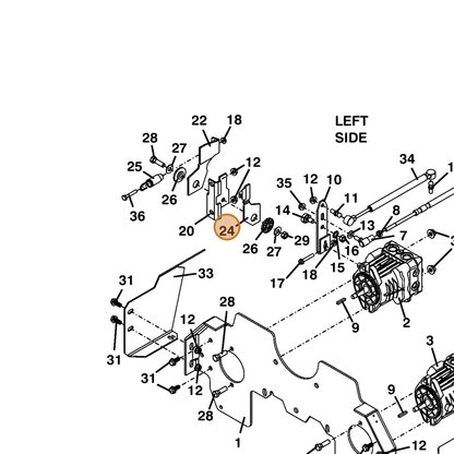 Grasshopper part 729139 — IPL diagram snippet (6x zoom, amber highlight)