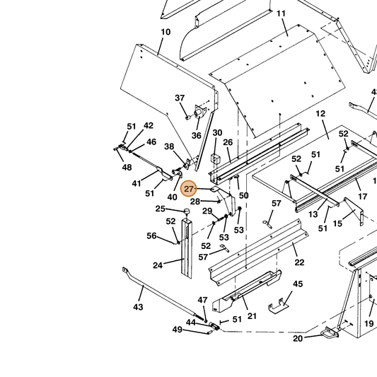 Grasshopper part 729152 — IPL diagram snippet (6x zoom, amber highlight)