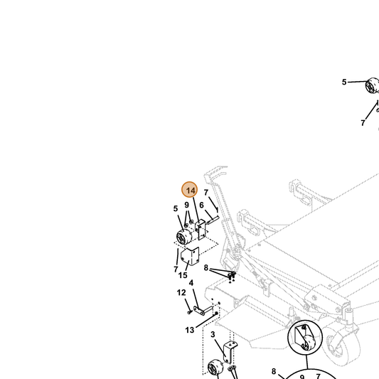 Grasshopper part 729155 — IPL diagram snippet (6x zoom, amber highlight)