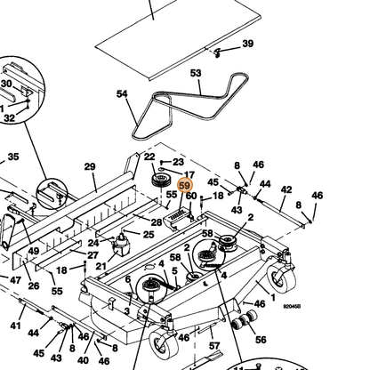 Grasshopper part 729222 — IPL diagram snippet (6x zoom, amber highlight)