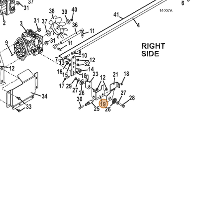 Grasshopper part 729225 — IPL diagram snippet (6x zoom, amber highlight)