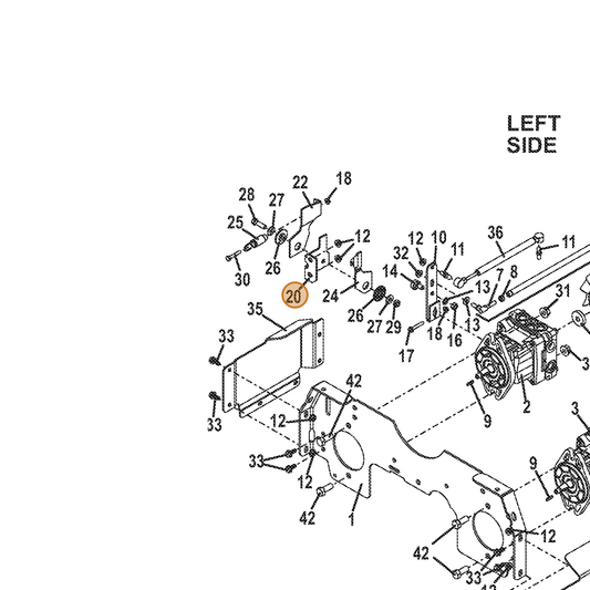 Grasshopper part 729229 — IPL diagram snippet (6x zoom, amber highlight)