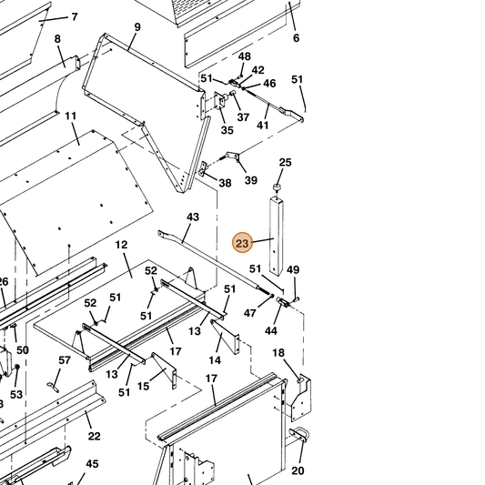 Grasshopper part 729250 — IPL diagram snippet (6x zoom, amber highlight)