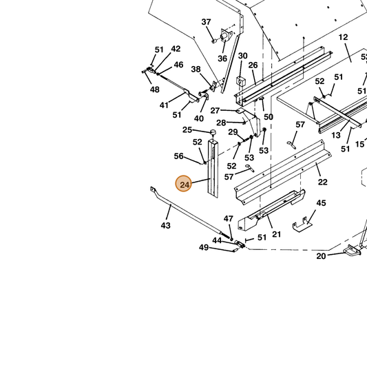Grasshopper part 729251 — IPL diagram snippet (6x zoom, amber highlight)
