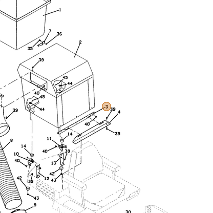 Grasshopper part 729278 — IPL diagram snippet (6x zoom, amber highlight)