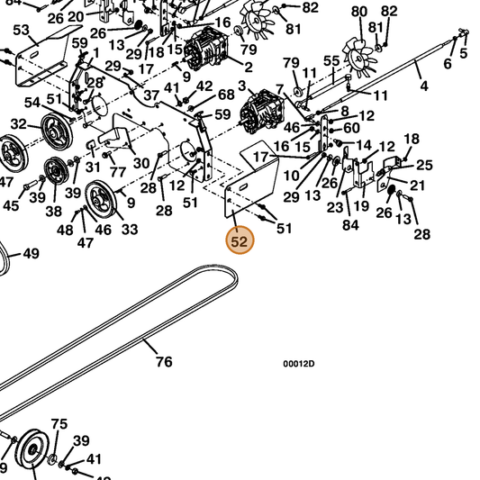 Grasshopper part 729302 — IPL diagram snippet (6x zoom, amber highlight)