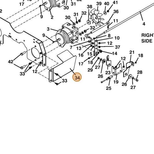 Grasshopper part 729308 — IPL diagram snippet (6x zoom, amber highlight)
