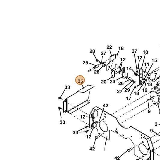 Grasshopper part 729309 — IPL diagram snippet (6x zoom, amber highlight)