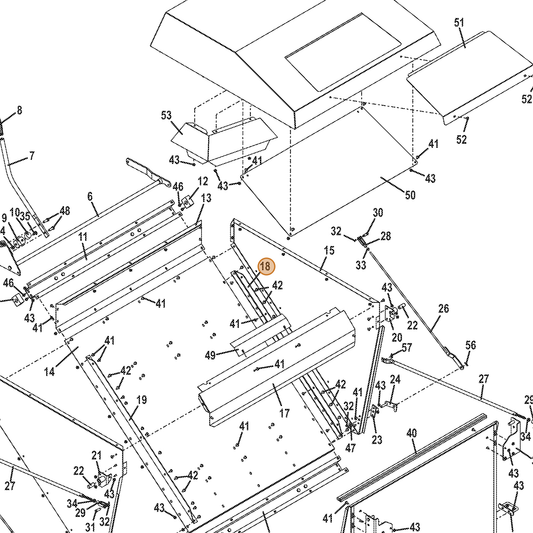 Grasshopper part 729400 — IPL diagram snippet (6x zoom, amber highlight)