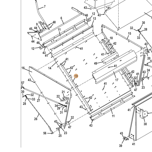Grasshopper part 729401 — IPL diagram snippet (6x zoom, amber highlight)