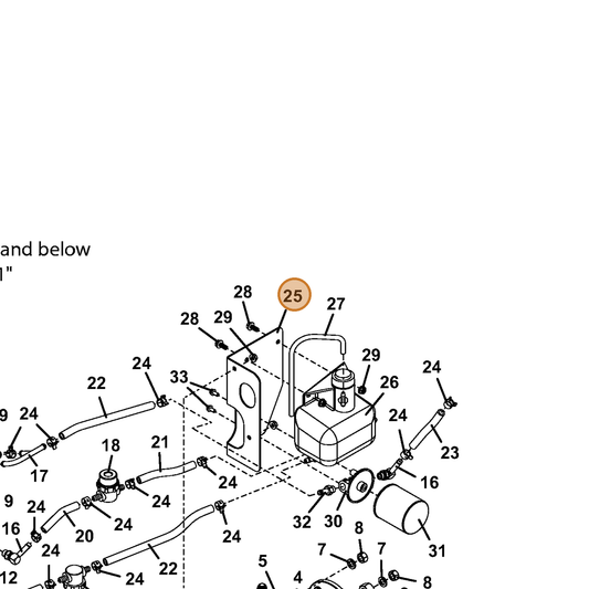 Grasshopper part 729409 — IPL diagram snippet (6x zoom, amber highlight)
