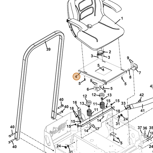 Grasshopper part 729410 — IPL diagram snippet (6x zoom, amber highlight)