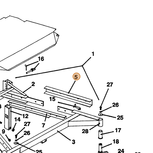 Grasshopper part 729433 — IPL diagram snippet (6x zoom, amber highlight)