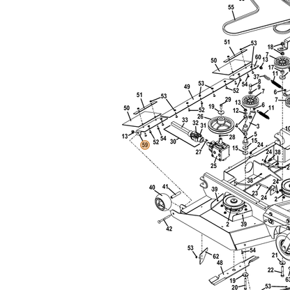 Grasshopper part 729482 — IPL diagram snippet (6x zoom, amber highlight)
