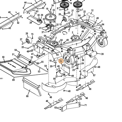 Grasshopper part 729484 — IPL diagram snippet (6x zoom, amber highlight)