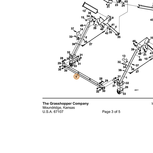 Grasshopper part 729492 — IPL diagram snippet (6x zoom, amber highlight)