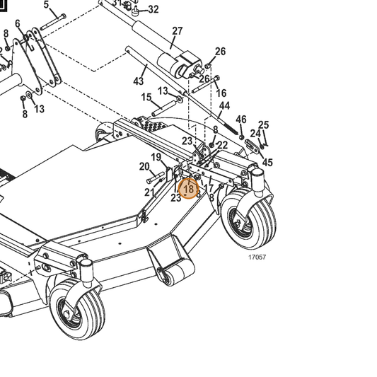 Grasshopper part 729493 — IPL diagram snippet (6x zoom, amber highlight)